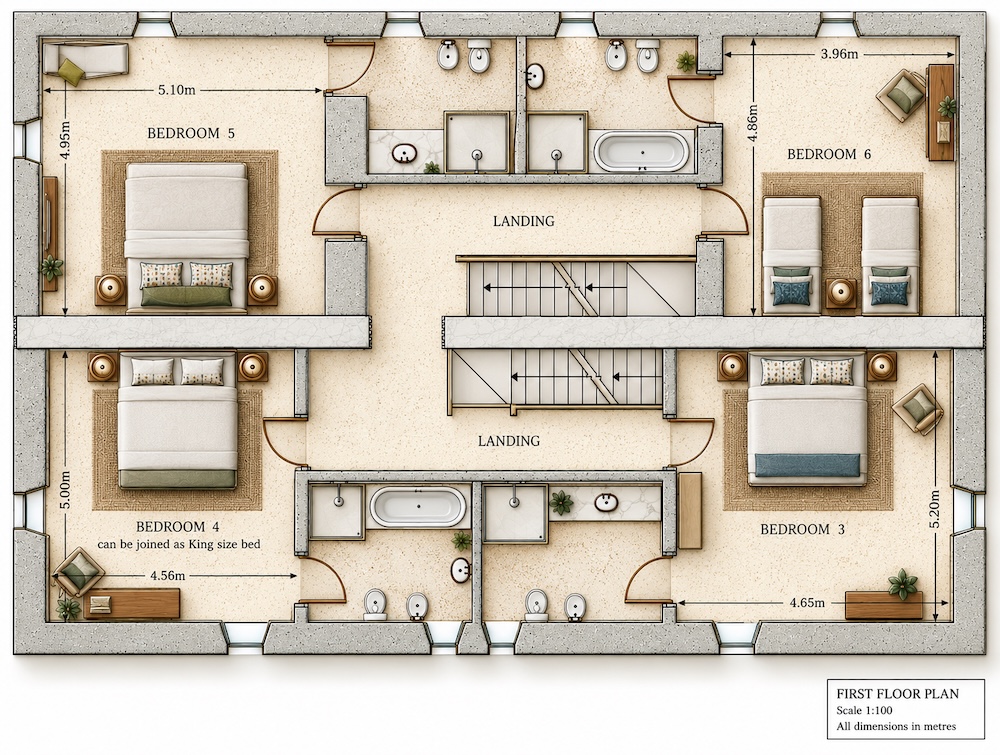 Casa Bassa First Floor Plan website