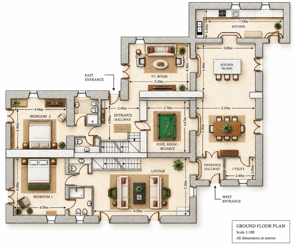 Casa Bassa Ground Floor Plan website
